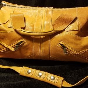 ANDREW MARC Brown Leather Shoulder Bag/Satchel